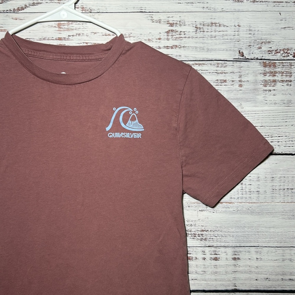 Quiksilver Boy's Omni Checked Logo Short Sleeve Tee Large 14/16 - Picture 7 of 15